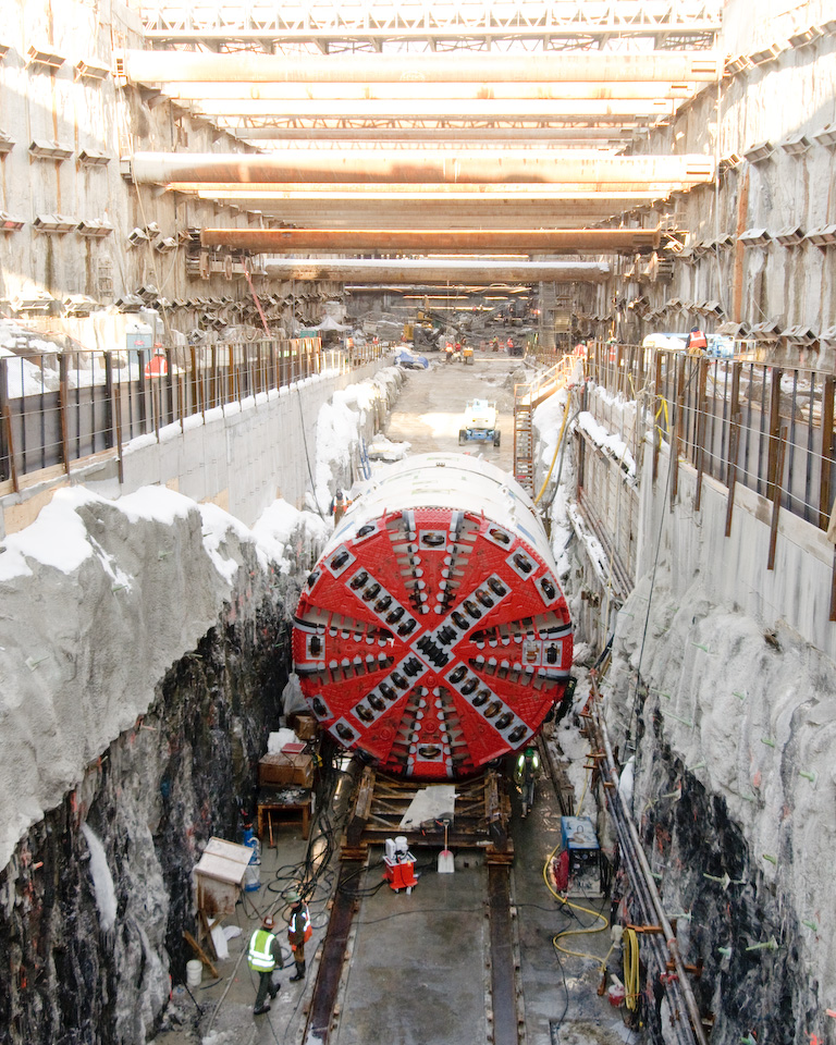 TBM in shaft